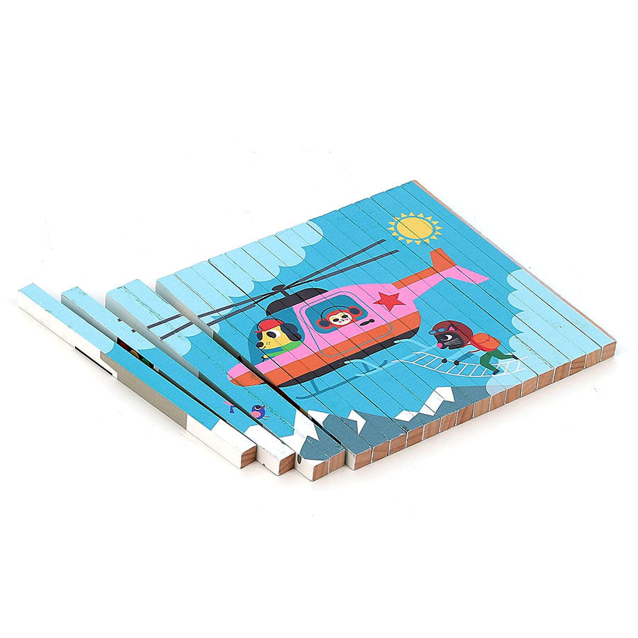 Puzzle 4 Dimensions Les transports Ingela P.Arrhenius VILAC