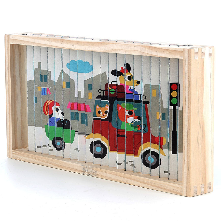 Puzzle 4 Dimensions Les transports Ingela P.Arrhenius VILAC