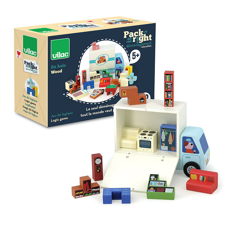Jeu de logique en bois Le déménagement Ingela P.Arrhenius VILAC