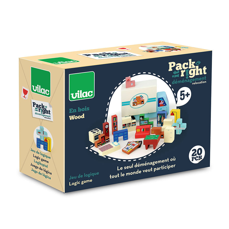 Jeu de logique en bois Le déménagement Ingela P.Arrhenius VILAC
