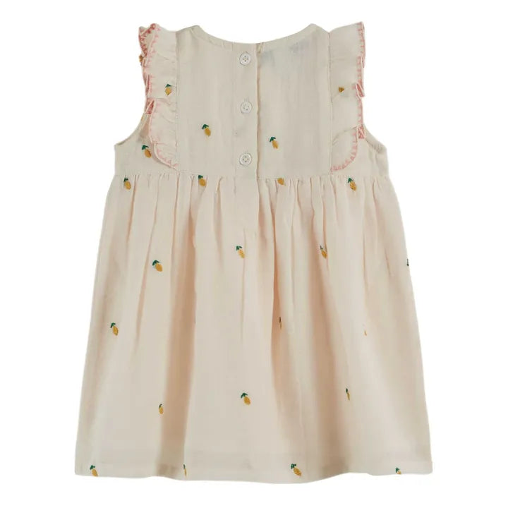 Robe bébé brodée citron EMILE ET IDA