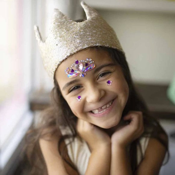 Couronne de princesse sequins dorés avec voile GREAT PRETENDERS