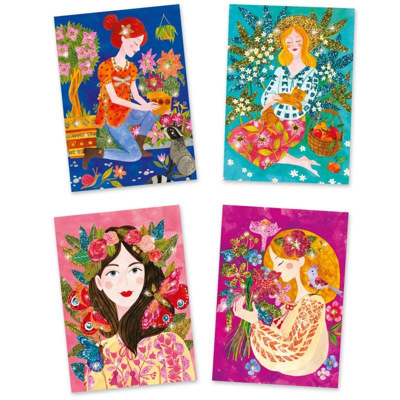 Tableaux paillettes Le Parfum des Fleurs DJECO