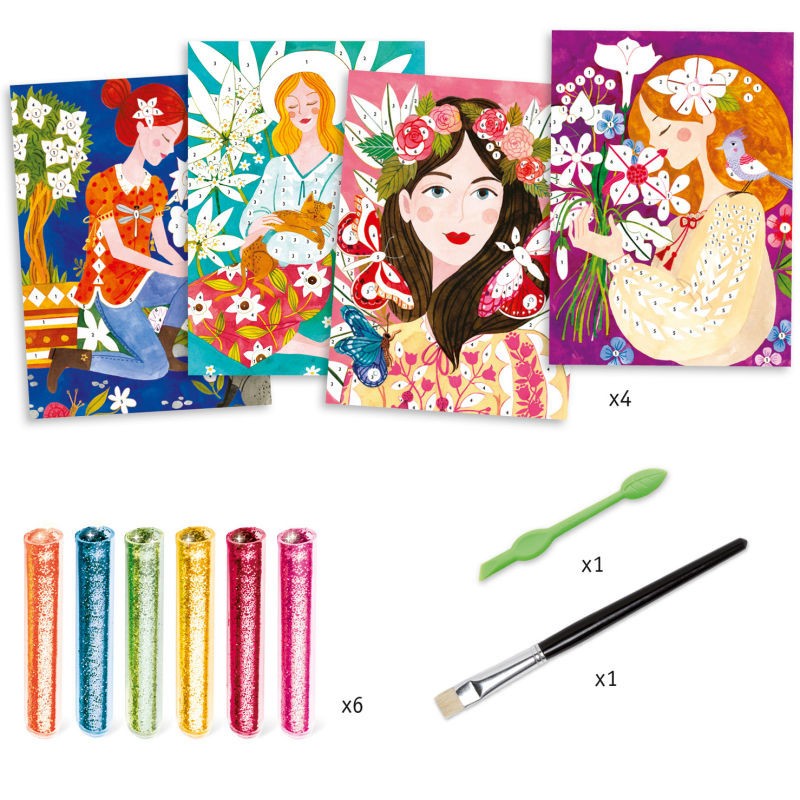 Tableaux paillettes Le Parfum des Fleurs DJECO