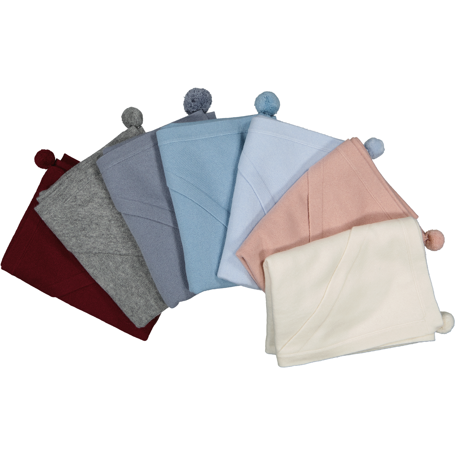 Couverture en cachemire Bleu gris