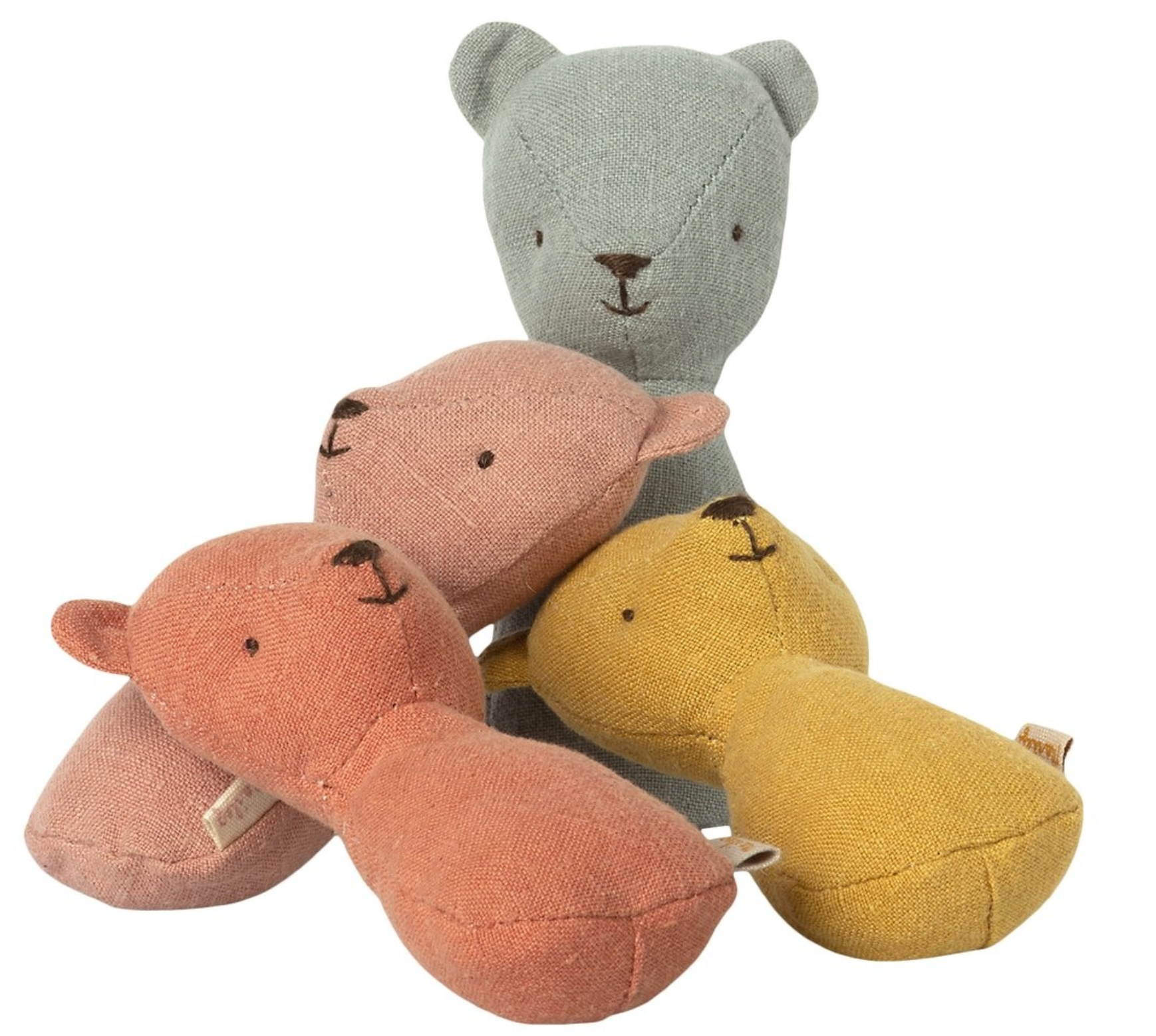 Hochet rattle TEDDY ourson vieux rose MAILEG
