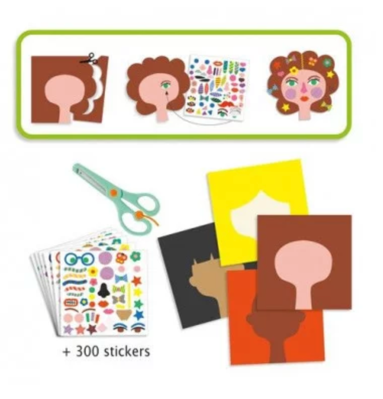Créer avec des stickers Coiffeur DJECO