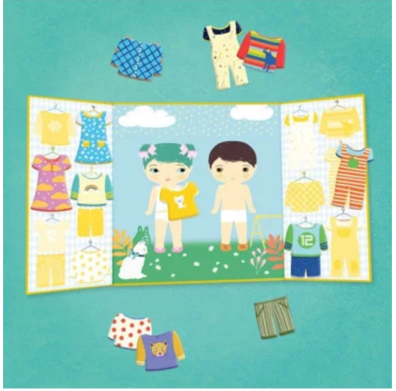 Créer avec des stickers Les habits DJECO