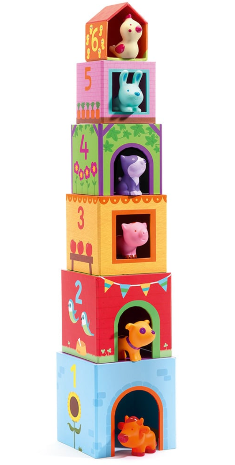 Cubes empilables TOPANIFARM DJECO