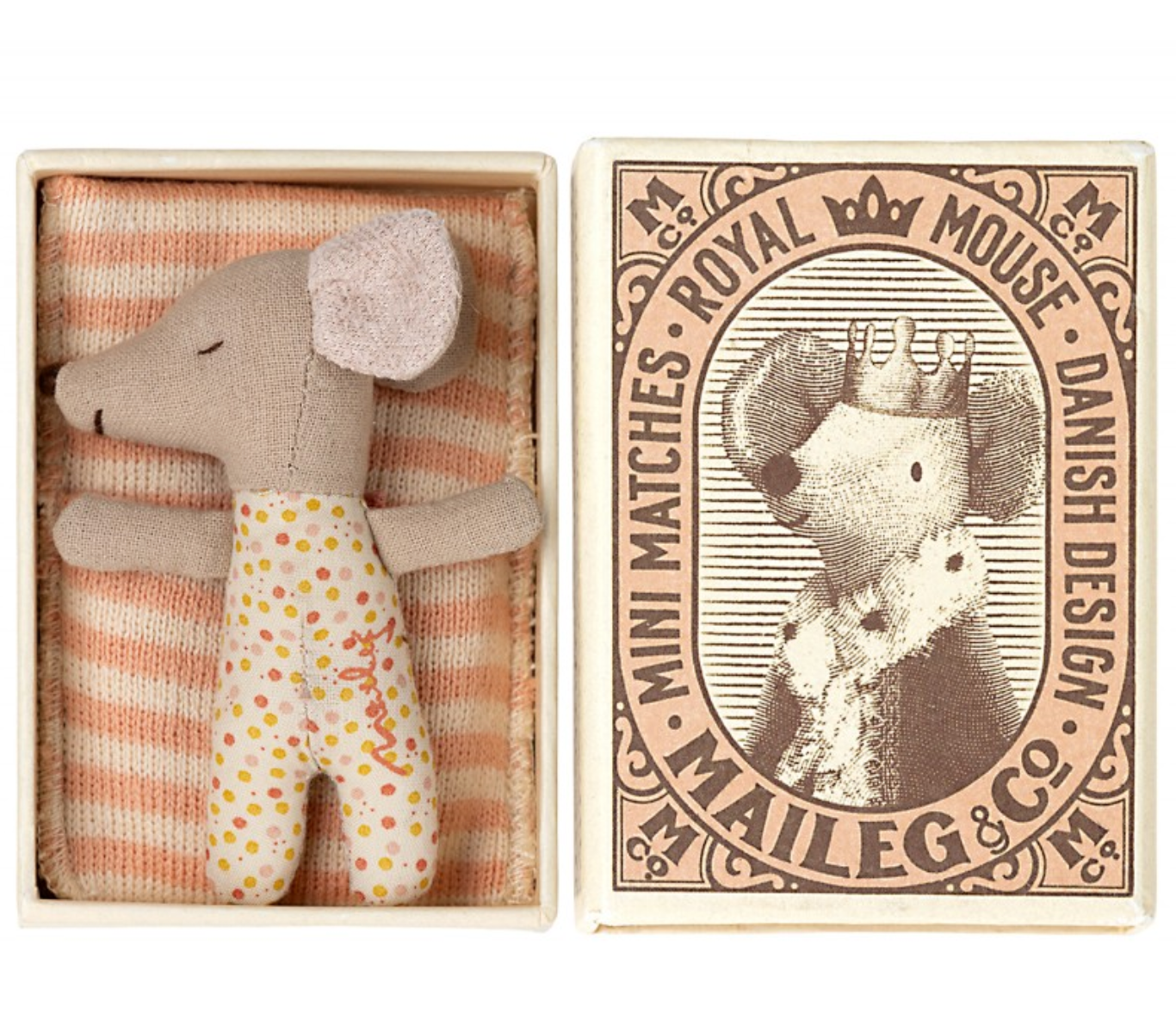 Bébé souris dormant rose MAILEG