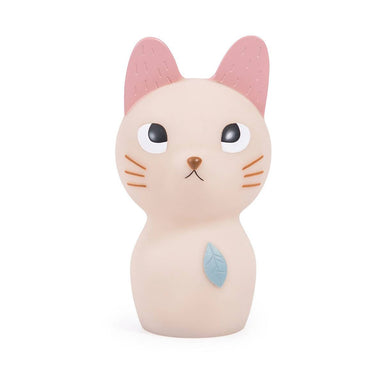 Veilleuse nomade chat rose pastel